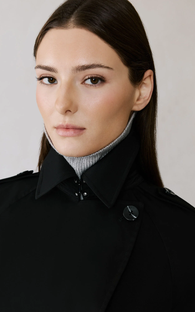 Soia&Kyo Becky Trench Jacket in Black