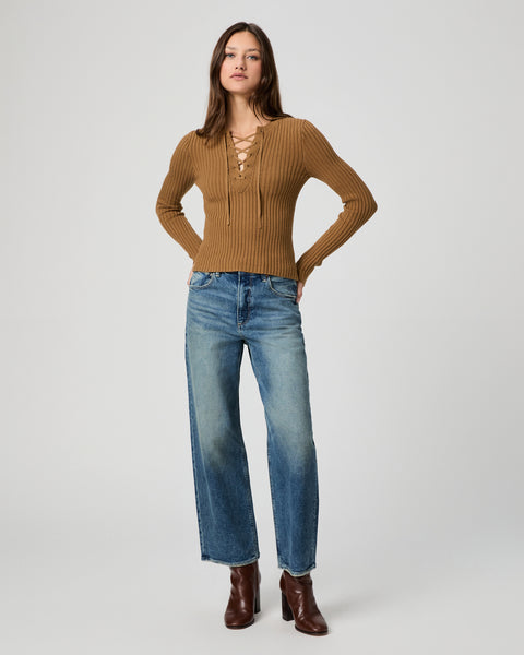 Paige Cameron Ankle Straight jean in Stones