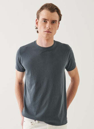 Patrick Assaraf Pima Cotton Stretch S/S Crew - Jasper