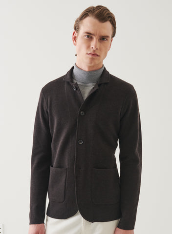 Patrick Assaraf 14GG Double Face Button Jacket - Brownie