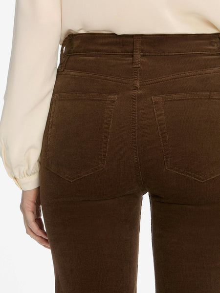 FRAME Le Sleek Straight Corduroy Pant in Bitter Chocolate