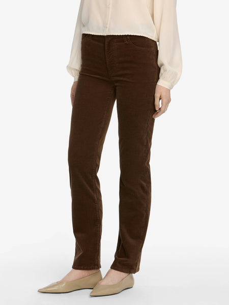 FRAME Le Sleek Straight Corduroy Pant in Bitter Chocolate