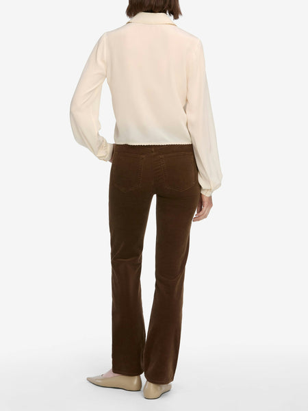 FRAME Le Sleek Straight Corduroy Pant in Bitter Chocolate