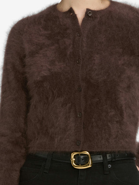 FRAME Teddy Cardigan in Coffee