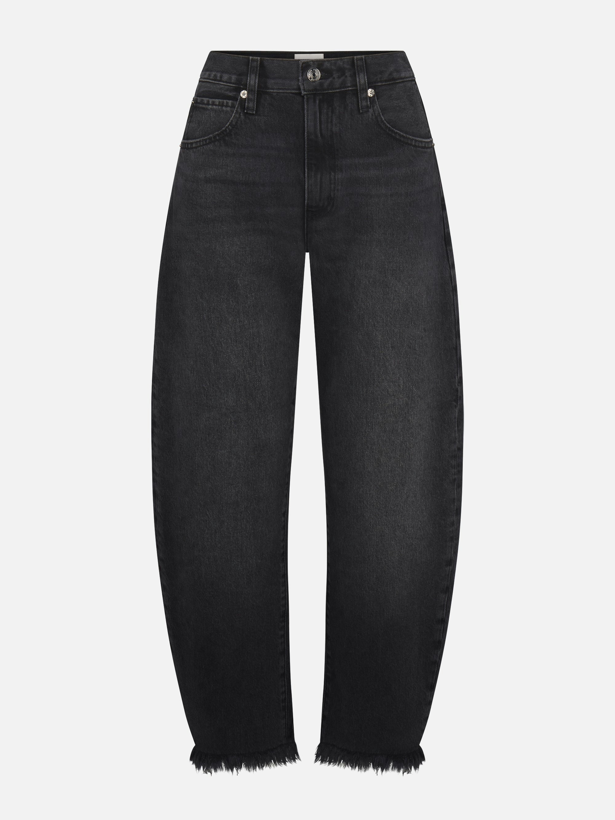 FRAME The Bubble Crop Jean in Limitless Raw Fray