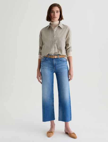 AG Saige Hi Rise Wide Leg Crop in 13 Years Allure
