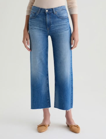 AG Saige Hi Rise Wide Leg Crop in 13 Years Allure
