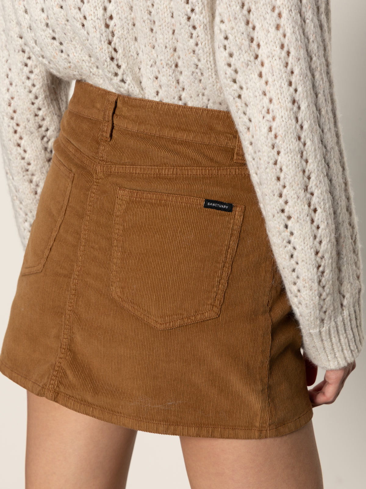 Sanctuary Briar Corduroy Mini Skirt in Bronze