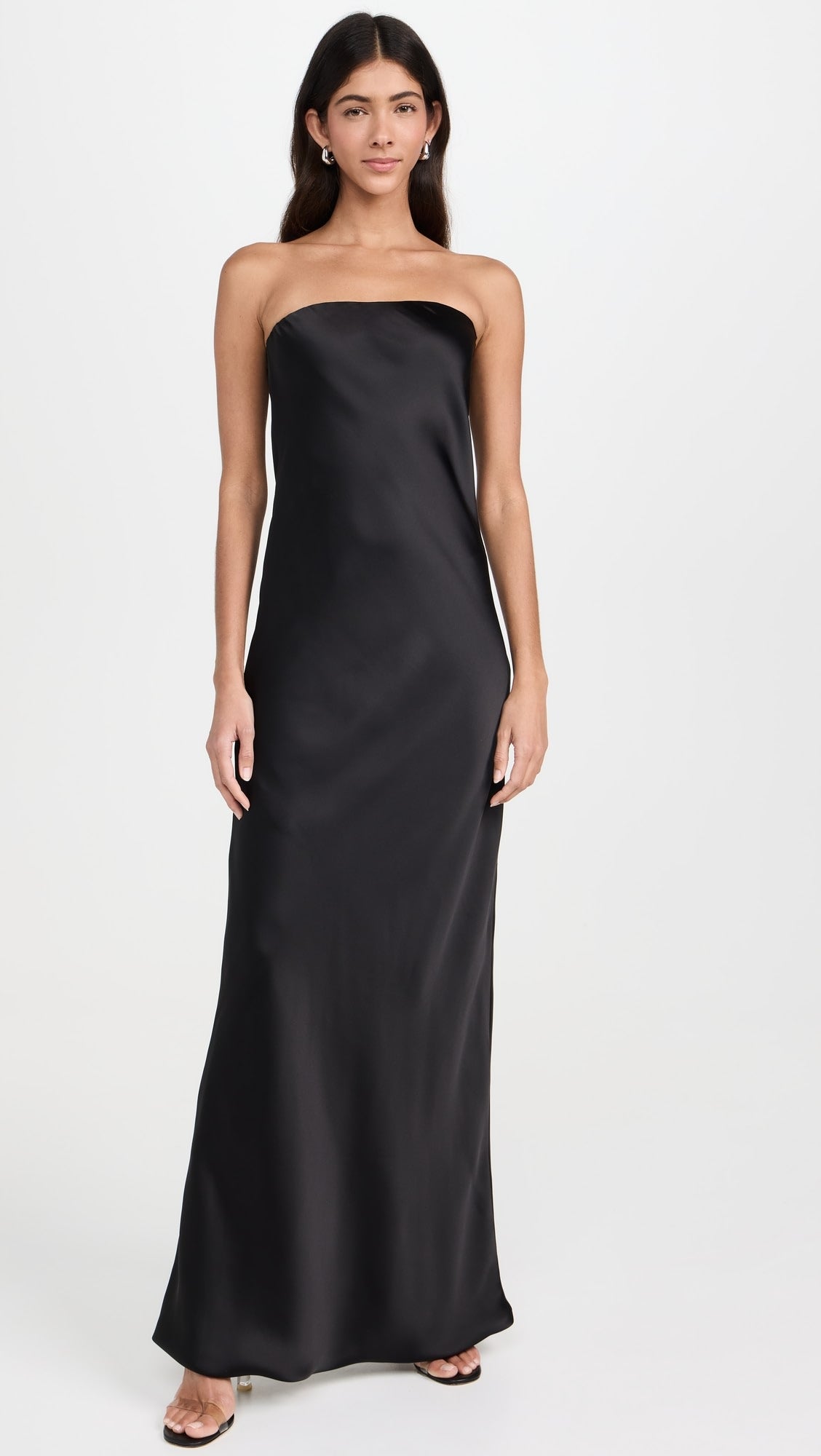 Norma Kamali Bias Strapless Gown in Black