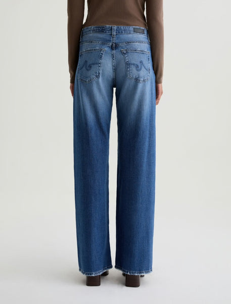 AG Adria Low-Rise Wide Leg Jean in Headline