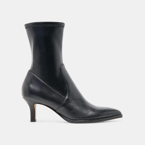 Dolce Vita Amara Low Heel Boot in Black Leather