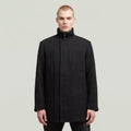 G-STAR Garber Elite Wool Trench in Dark Black