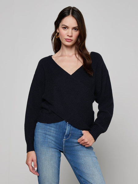 L'AGENCE Antonella Surplus Pullover in Midnight