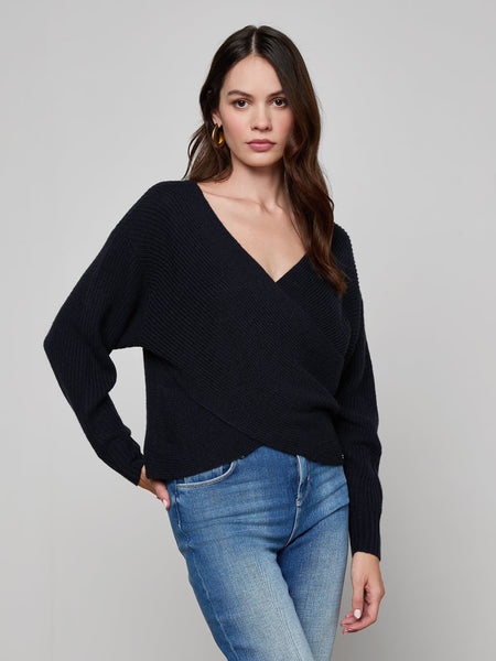 L'AGENCE Antonella Surplus Pullover in Midnight