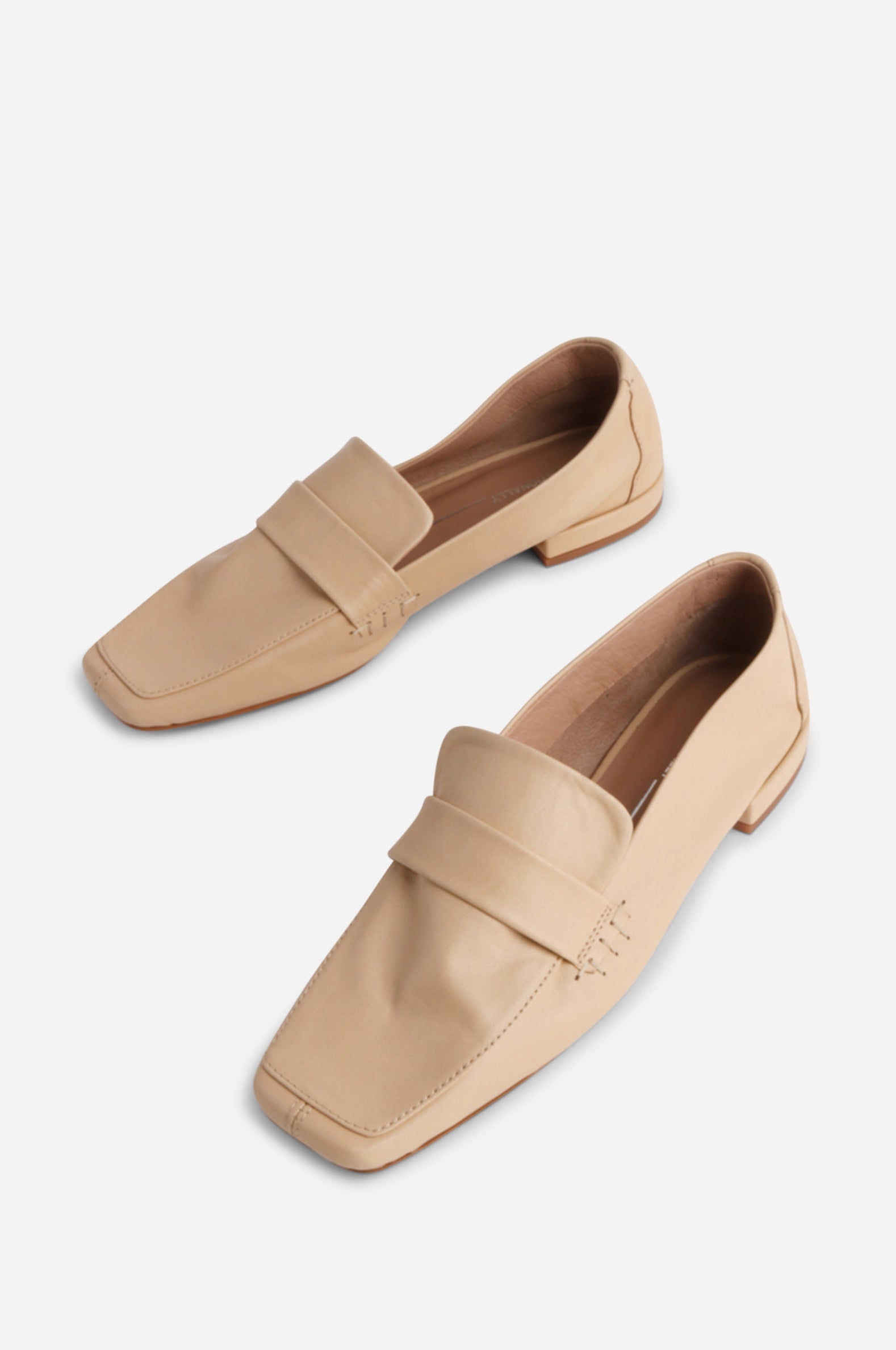 Intentionally Blank Pinky Leather Loafer in Oat Milk
