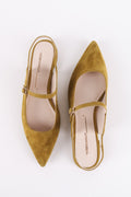 Intentionally Blank Escape Suede Flat in Cumin