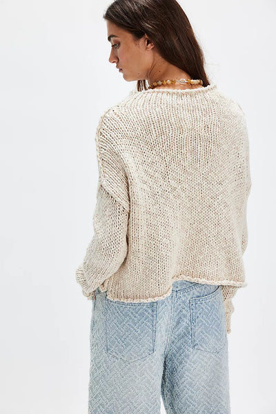 Free People Opal Rollneck Knit Sweater in Tea