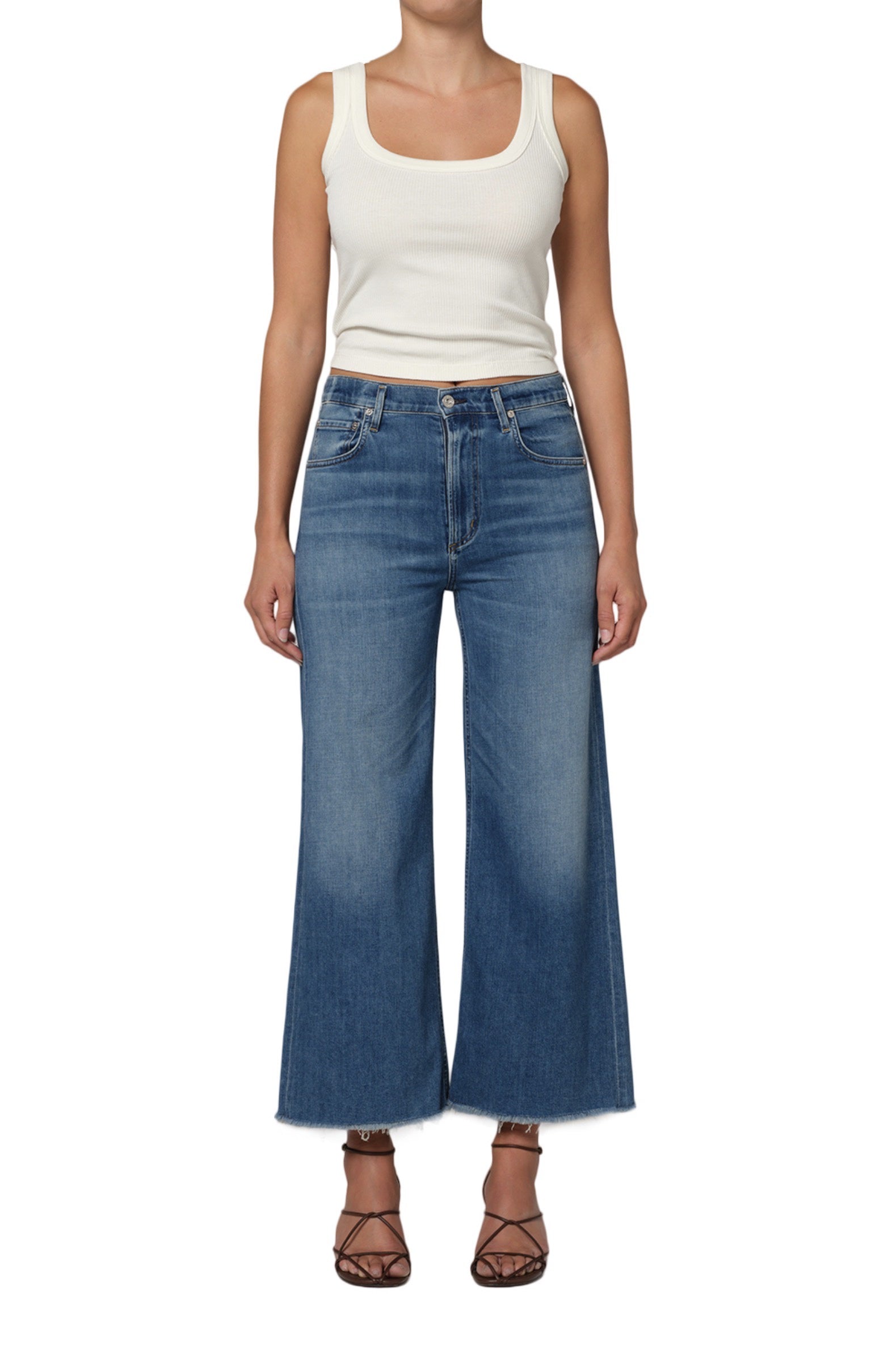 Citizens of Humanity Lyra Wide Leg Crop 27 in Verve