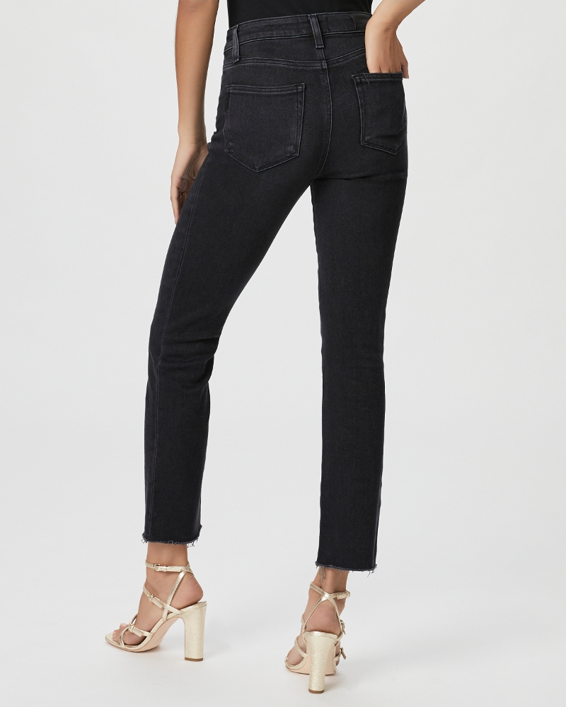 Paige Cindy Hi Rise Straight in Black Lotus