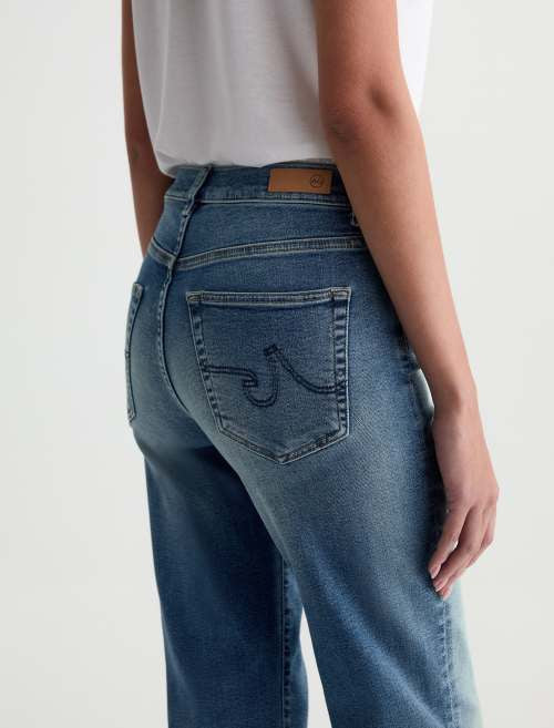 AG Brinley Mid-Rise Straight Crop Jean in 15 Years Bouquet