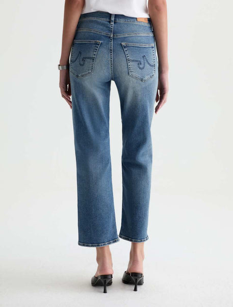 AG Brinley Mid-Rise Straight Crop Jean in 15 Years Bouquet