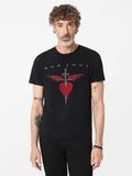 John Varvatos BON JOVI Heart and Dagger Embroidered Tee - Black