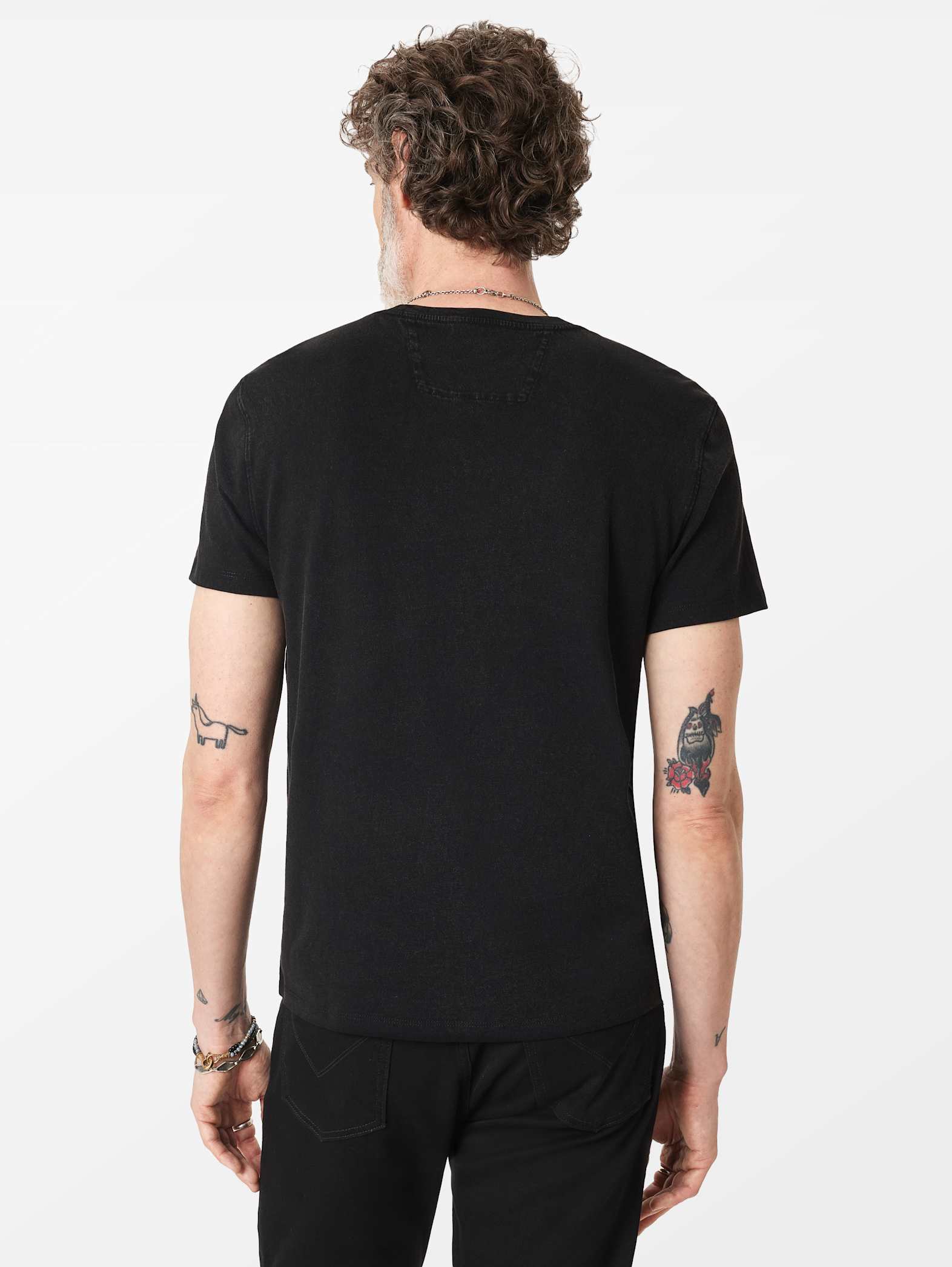 John Varvatos BON JOVI Heart and Dagger Embroidered Tee - Black