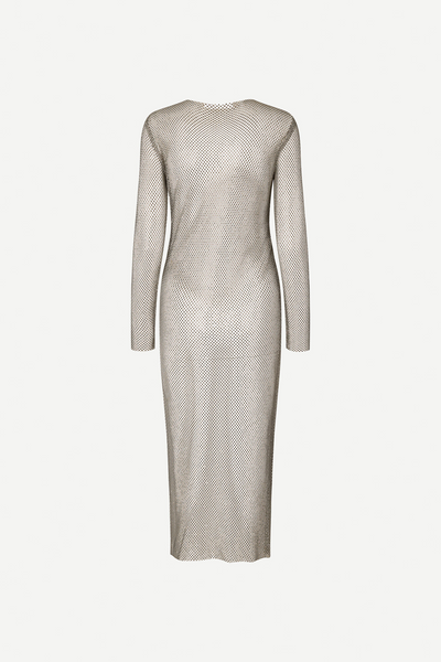 Samsoe Magda 15062 Mesh Net L/S Dress in Light Grey