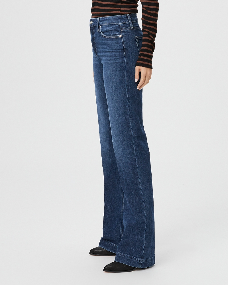 Paige Leenah 34” Hi Waist Sleek Wide Leg Jean in Narrative