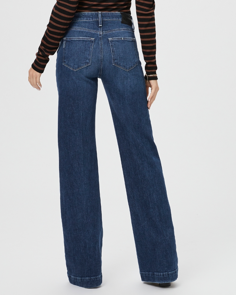 Paige Leenah 34” Hi Waist Sleek Wide Leg Jean in Narrative