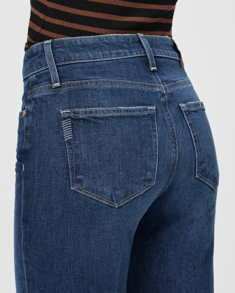 Paige Leenah 34” Hi Waist Sleek Wide Leg Jean in Narrative