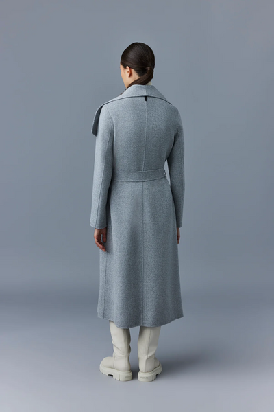 Mackage Mai-CN Light Wool Wrap Coat Lt Grey Melange