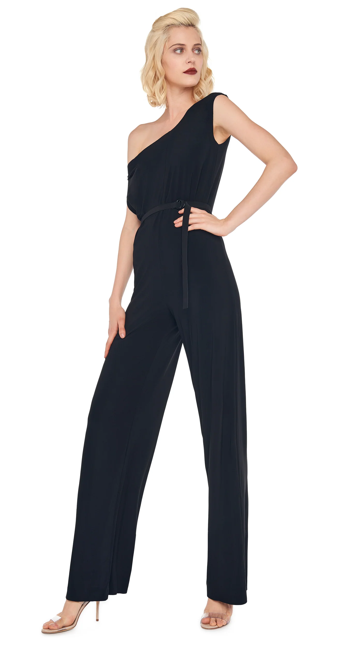 Norma Kamali Drop Shoulder Jumpsuit in Black