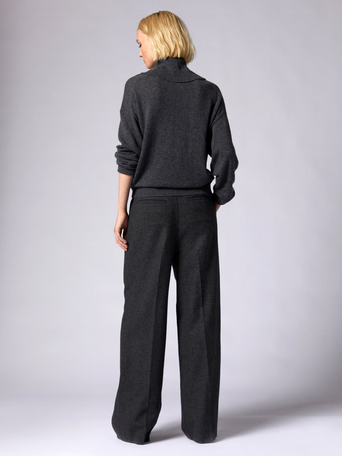 Equipment Owen Wool Trouser in Charcoal Heather