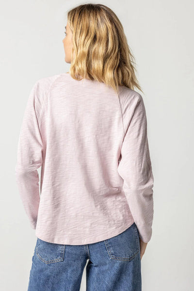 Lilla P Long Sleeve Gusset Boatneck in Iced Lilac
