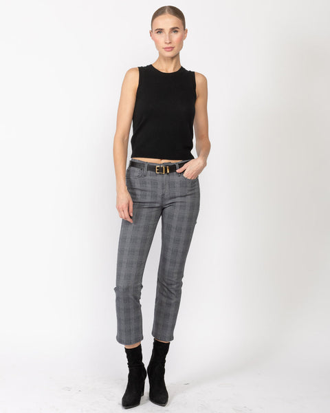 FRAME Le High Straight Jean in Noir Multi