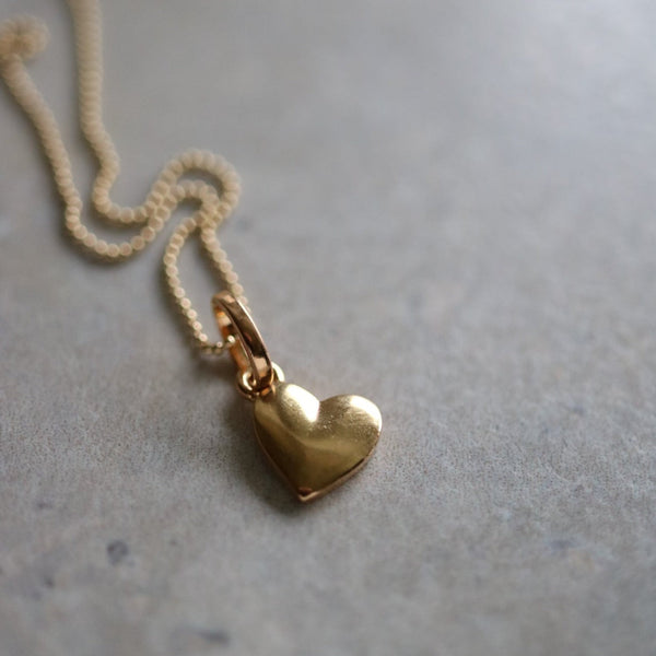 LOLO Heart 18K Gold Pendant and 18" Gold Fill Chain
