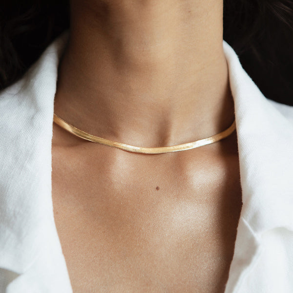 LOLO Herringbone 18K Gold Filled 16" Necklace