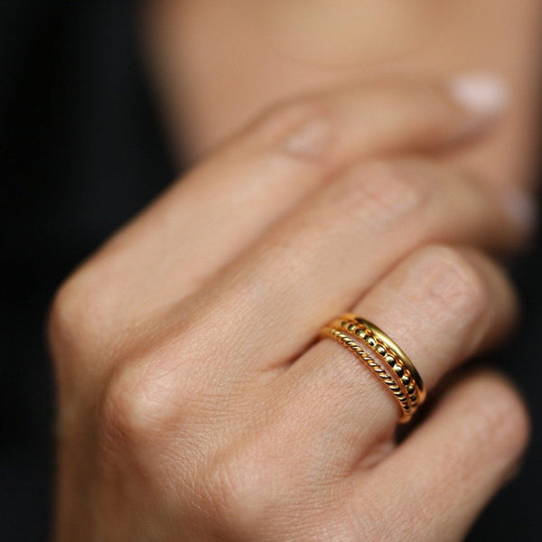 LOLO Ball Stacking Ring in 18K Gold Vermeil