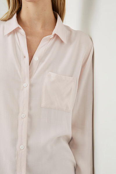 Rails Hunter Rayon Long Sleeve Blouse in Rosewater
