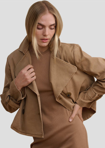 Splendid Portia Cropped Jacket in Macchiato