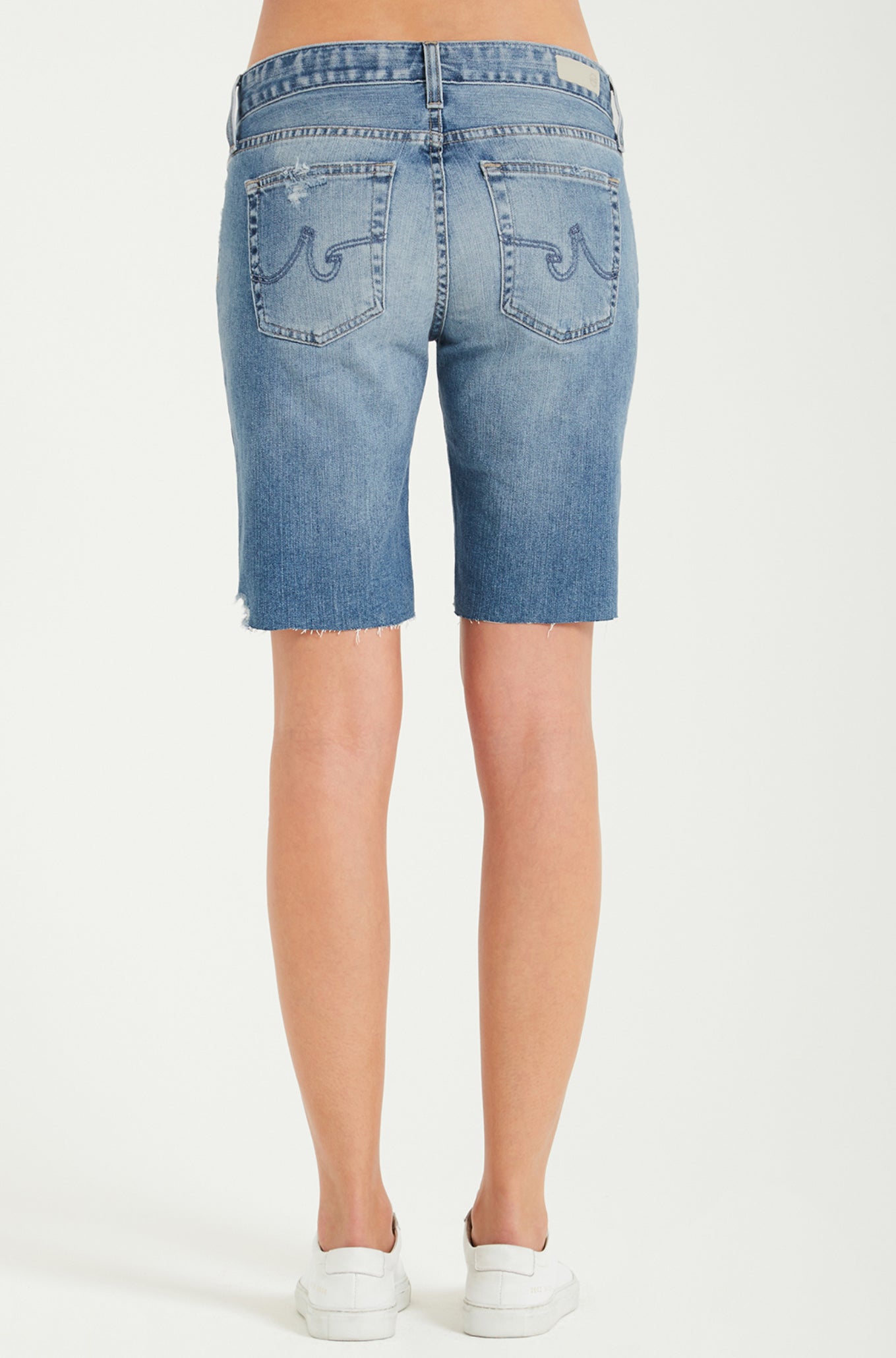 AG Nikki bermuda cutoff short in 16 Year Indigo Deluge