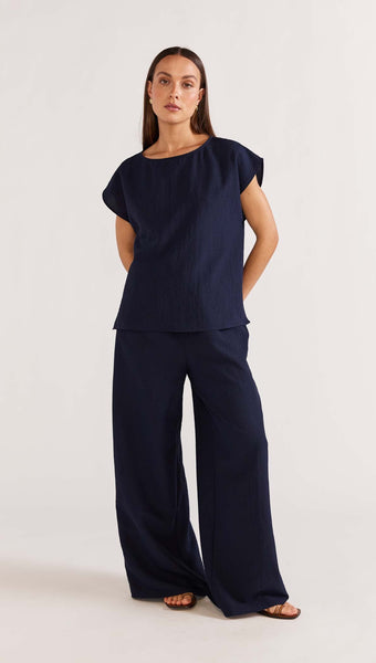 Staple the Label Remy Capsleeve Boxy Top in Navy