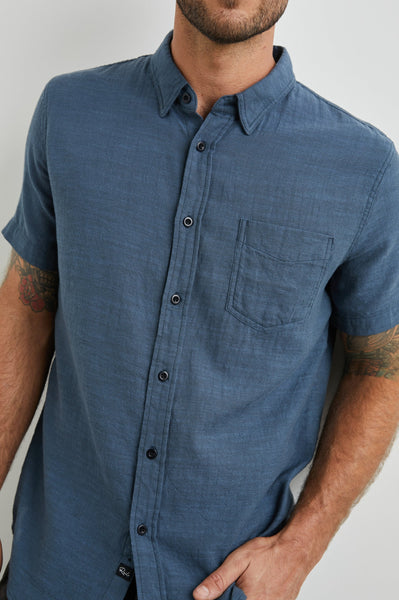 Rails Men's Fairfax S/S Shirt - Sea Blue