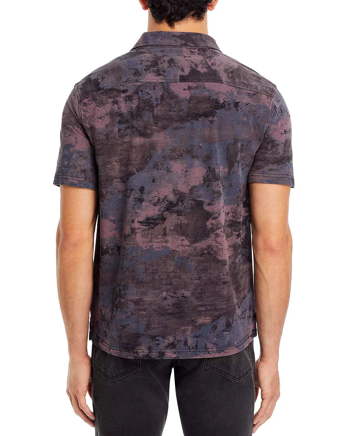 John Varvatos JACQUES SS Camp Shirt - Mauvewood