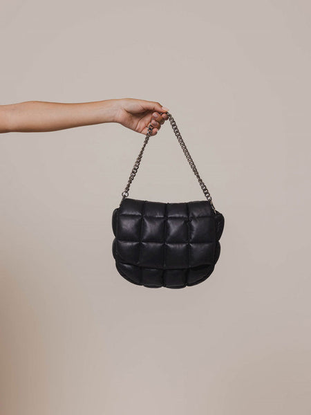RINO & PELLE Geva Leather Crossbody Bag in Black