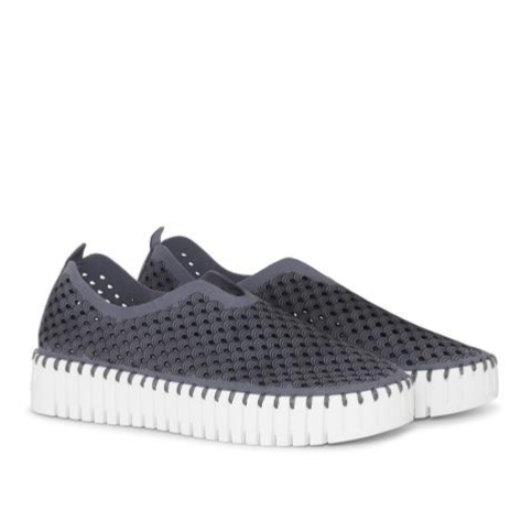 Ilse Jacobsen Tulip Platform Slip On in Blue Grey