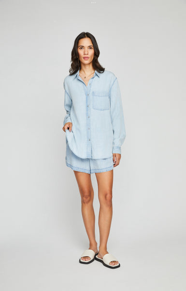Gentle Fawn Ozzy l/s chambray shirt light blue