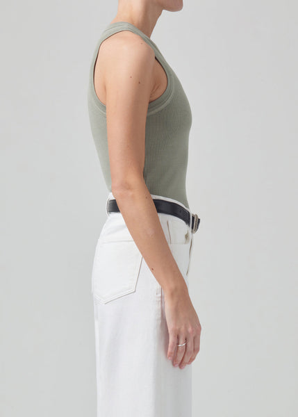 Citizens of Humanity Isabel rib tank in Spring Moss