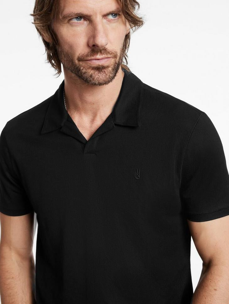John Varvatos LEROY SS Pique Polo - Black
